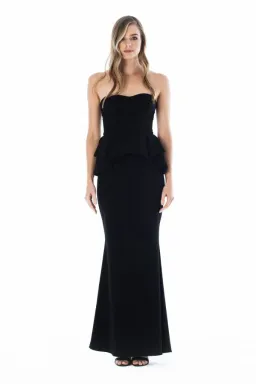 Sheike Peplum Gown Black Size 16 for rent on The Volte - image 1