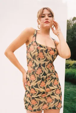 Miaou Campbell Corset and Mini Moni Skirt in Art Nouveau Size 6 for rent on The Volte - image 3