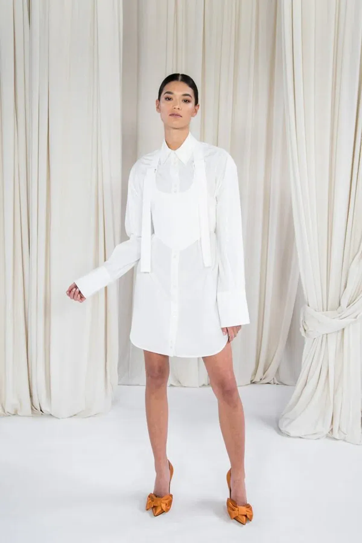 Ellery Godwin Shirt Dress White Size 6 for rent on The Volte - main image