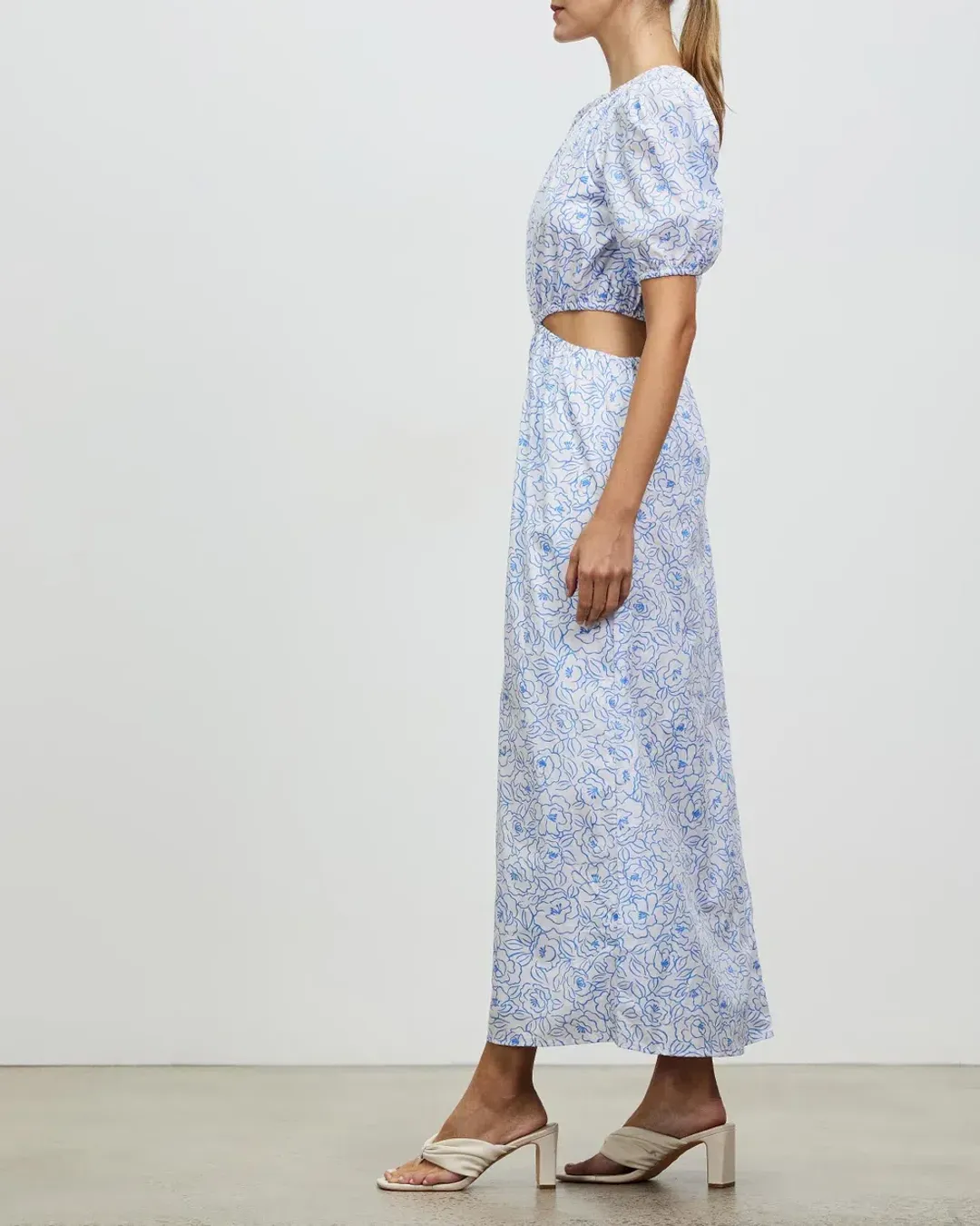 Faithful the Brand Alessandria Midi Dress Print Size 12 for rent on The Volte - main image