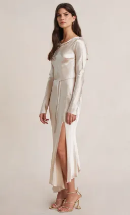 Bec & Bridge Moon Dance Long Sleeve Maxi Dress in Sand Size 6  for rent on The Volte - image 2