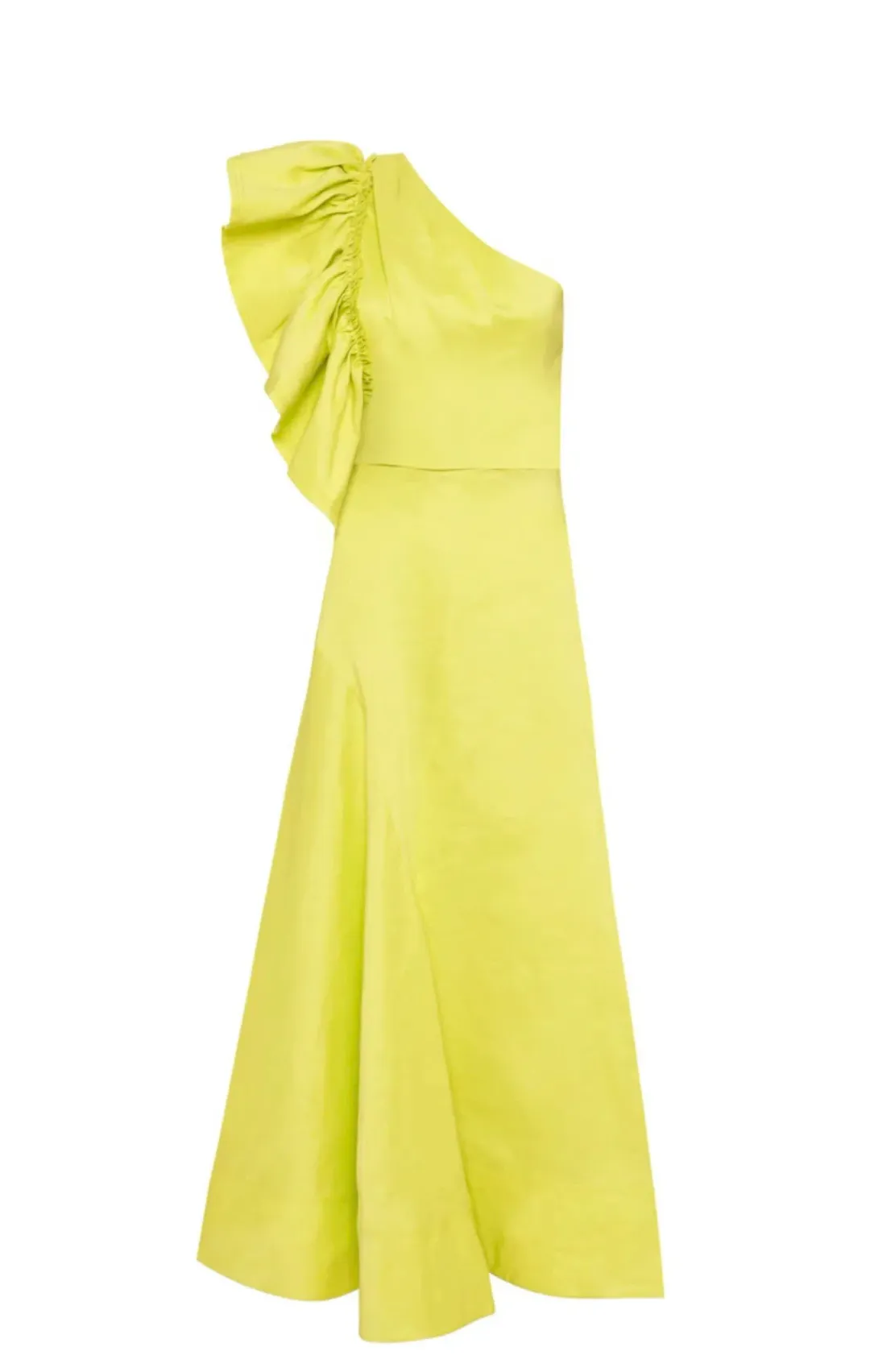 Aje Bonjour Asymmetric Midi Dress Green Size 8 for rent on The Volte - main image