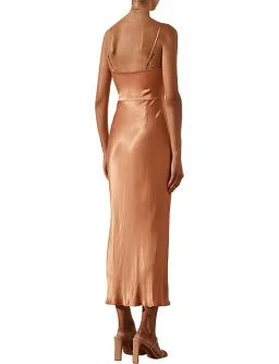 Shona Joy Loise Lace Up Midi Dress Caramel Size 8 for rent on The Volte - image 2