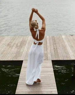 Dissh Layne Halter Midi Dress White Size 8  for rent on The Volte - image 6