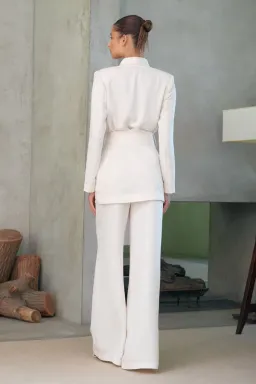 MISHA Liam Blazer Set Ivory Size 8/S for rent on The Volte - image 3