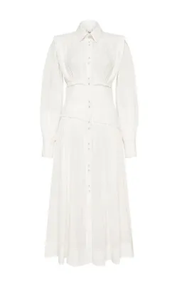 Aje Utopia Long Sleeve Dress White Size 6 for rent on The Volte - image 5