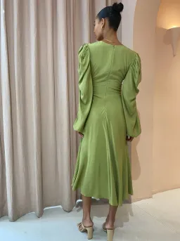 By Johnny Emily Twist Midi Dress Sea Green Size 8 for rent on The Volte - image 2