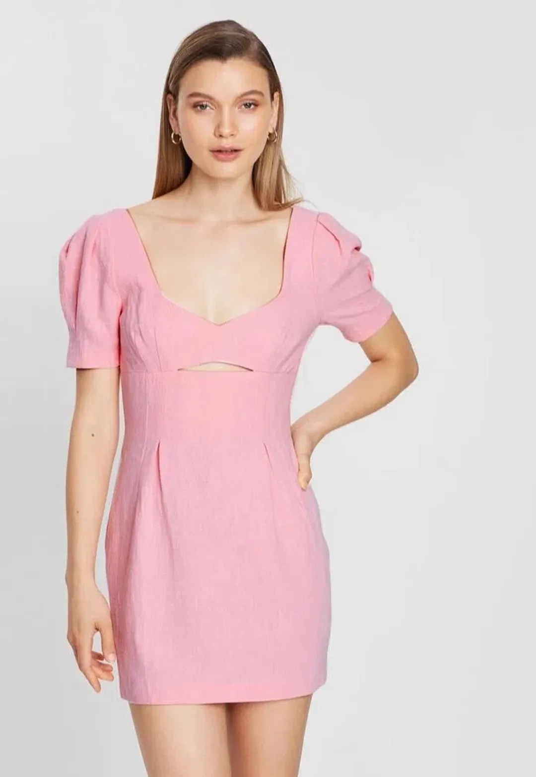 Bec & Bridge Sweet Pea Mini Dress Pink Size 10 for rent on The Volte - main image