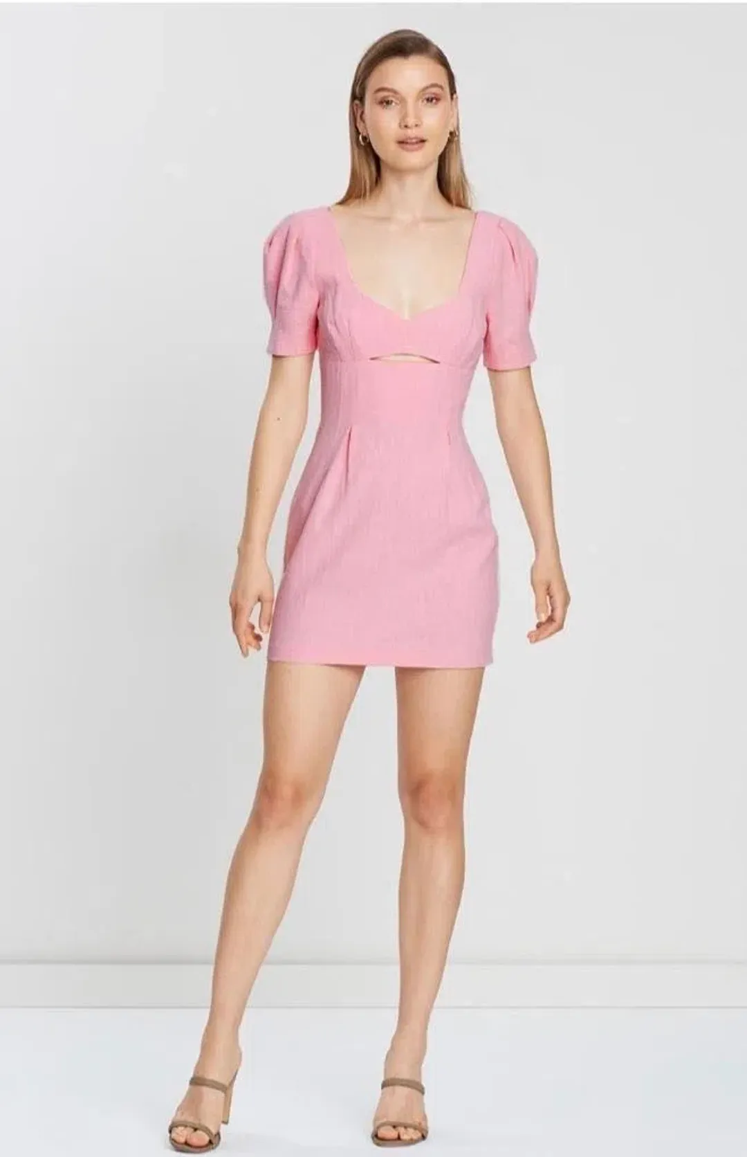 Bec & Bridge Sweet Pea Mini Dress Pink Size 10 for rent on The Volte - main image