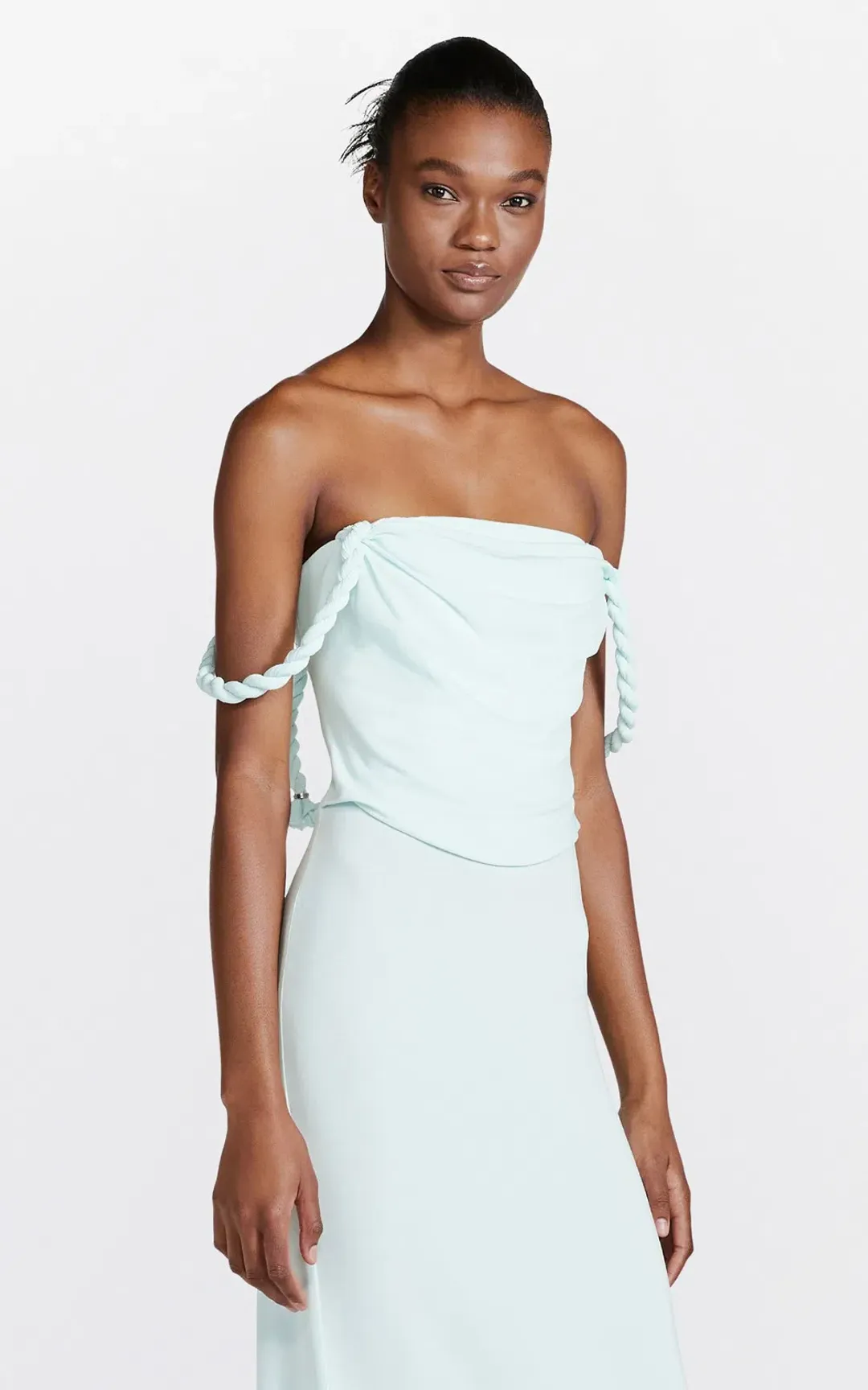 Dion Lee Rope Drape Dress Blue Size 10 for rent on The Volte - main image