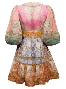 Zimmermann Anneke Lantern Mini Dress Spliced Size 0P / Au 6 for rent on The Volte - image 3