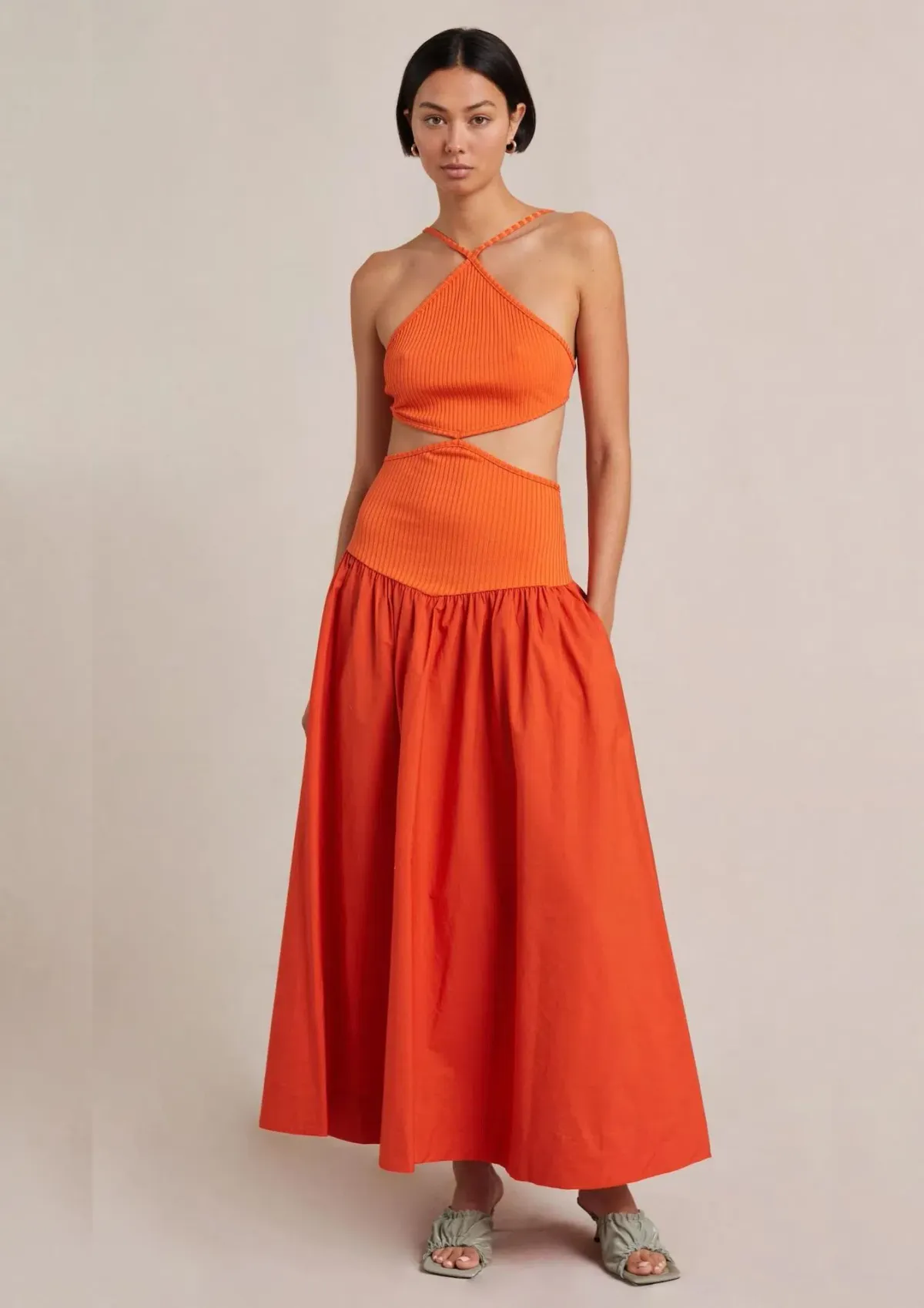 Bec & Bridge Ula Cut Out Maxi Dress Chilli Size 8 for rent on The Volte - main image