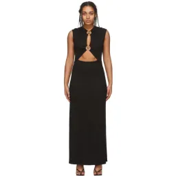Christopher Esber Black Orbit Ruched Tank Dress Black Size 10 for rent on The Volte - image 1