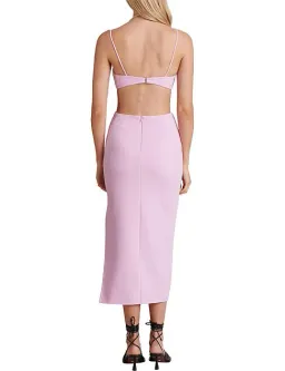 Bec & Bridge Alba Cut Out Midi Dress Pink Size 14 for rent on The Volte - image 3