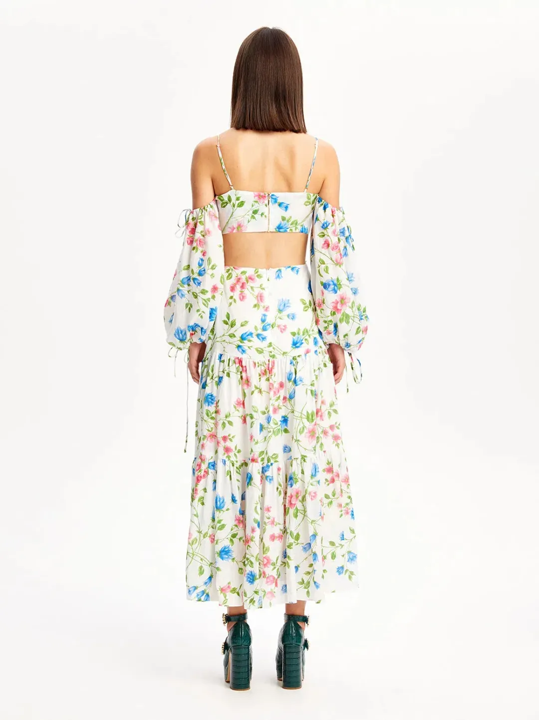 Alice McCall Rolling Meadows Midi Dress Bluebell Print Size 8 for rent on The Volte - main image