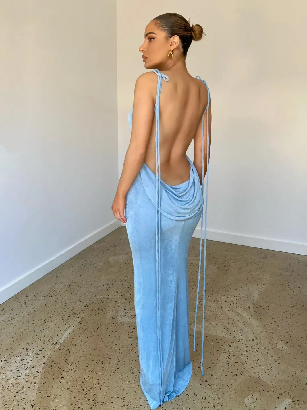 Mélani the Label Cristina Gown - Powder Blue - Size XS for rent on The Volte - main image