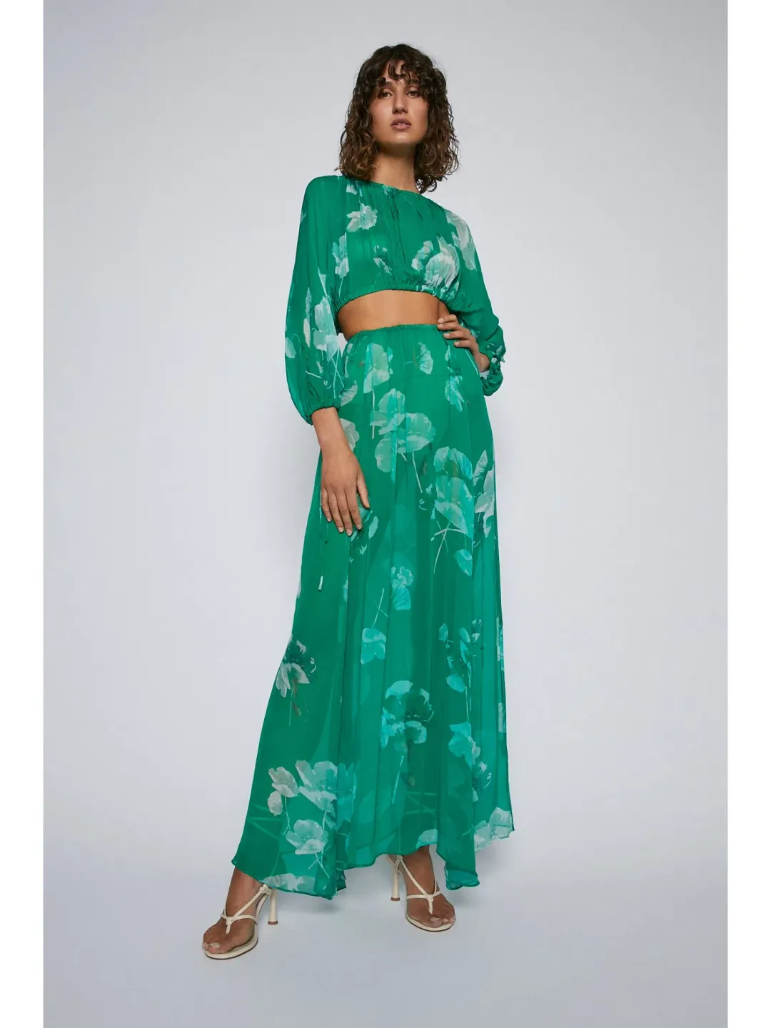 Scanlan Theodore Georgette Floral Set Kelly Green Size AU 8 for rent on The Volte - main image