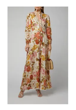Zimmermann Bonita Linen Dress Lemon Floral Size 2 / AU 12 for rent on The Volte - image 1