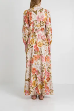 Zimmermann Bonita Linen Dress Lemon Floral Size 2 / AU 12 for rent on The Volte - image 2