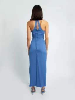 Christopher Esber Lattice Waist Tie Dress Blue Size 10 for rent on The Volte - image 2