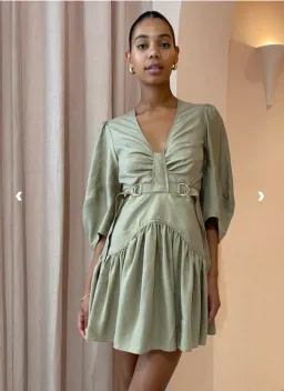 Acler Manor Dress Moss Green Size 10 for rent on The Volte - image 1