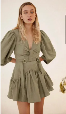 Acler Manor Dress Moss Green Size 10 for rent on The Volte - image 3