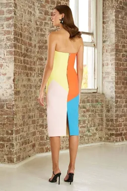 By Johnny Strapless Dress Multi Splice Size 10 for rent on The Volte - image 3