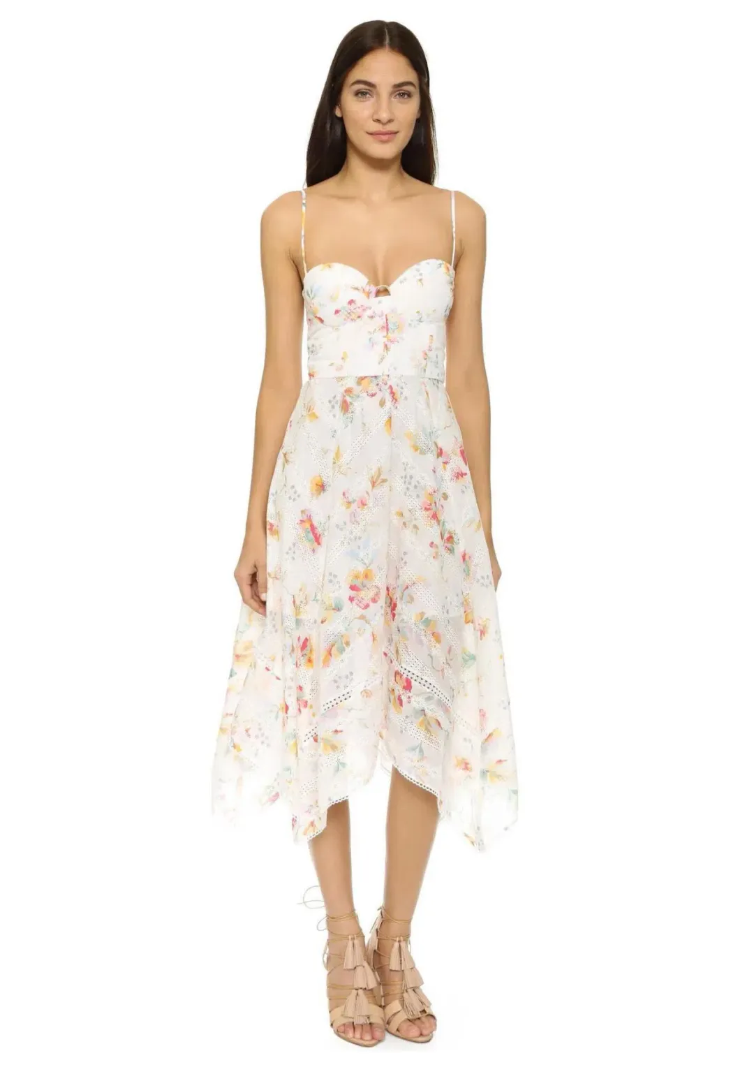 Zimmermann Belle Bustier Midi Dress Floral Size 0 / AU 8 for rent on The Volte - main image