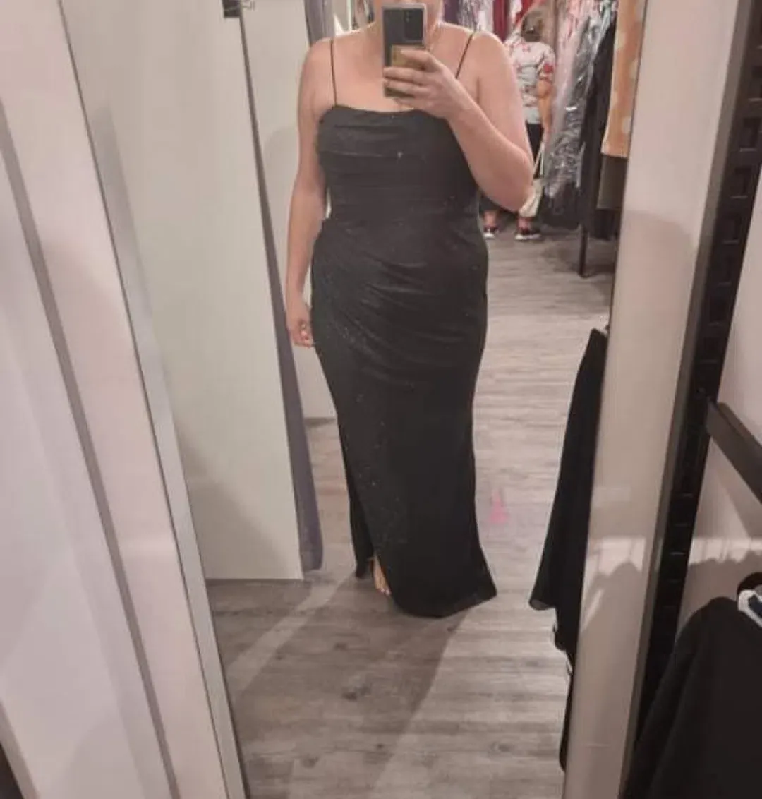 Jadore JP112 Fitted Long Formal Dress Black Size 16 for rent on The Volte - main image