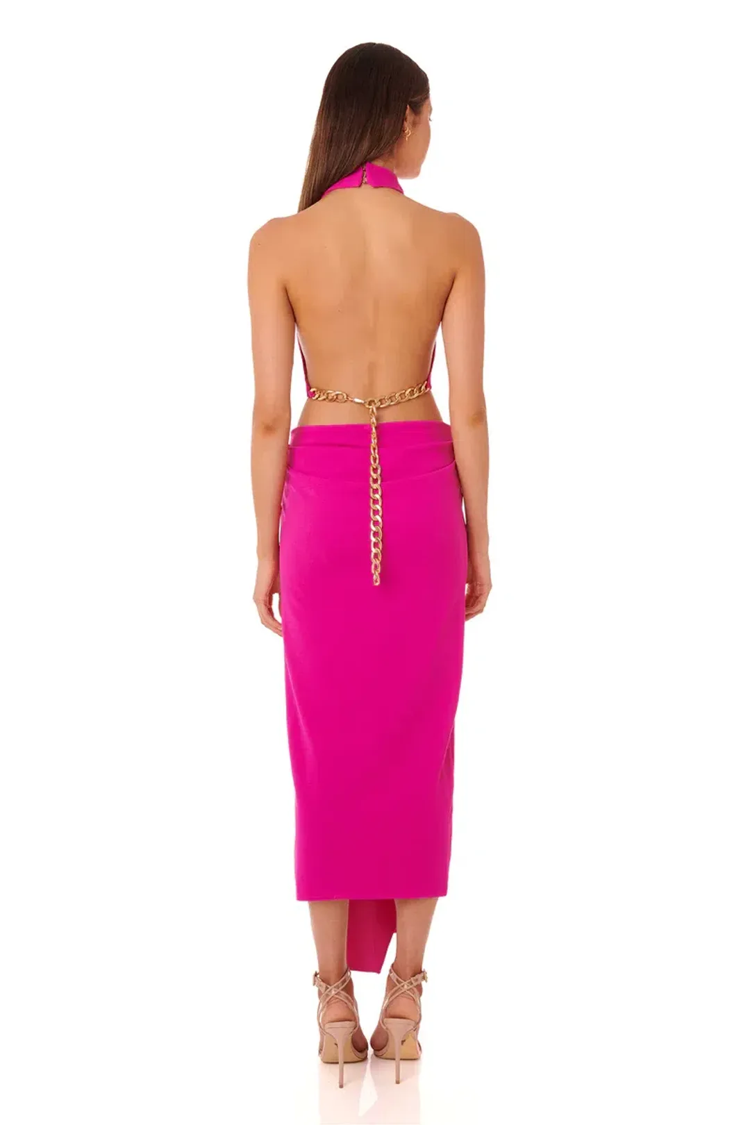 Eliya the Label Aphrodite Dress in Fuchsia Pink Size 8 for rent on The Volte - main image