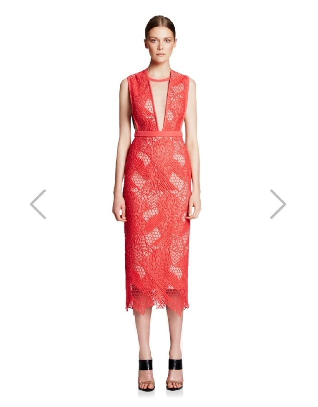Manning Cartell Gallery Views Sheath Dress Sz 10 Red for rent on The Volte - main image