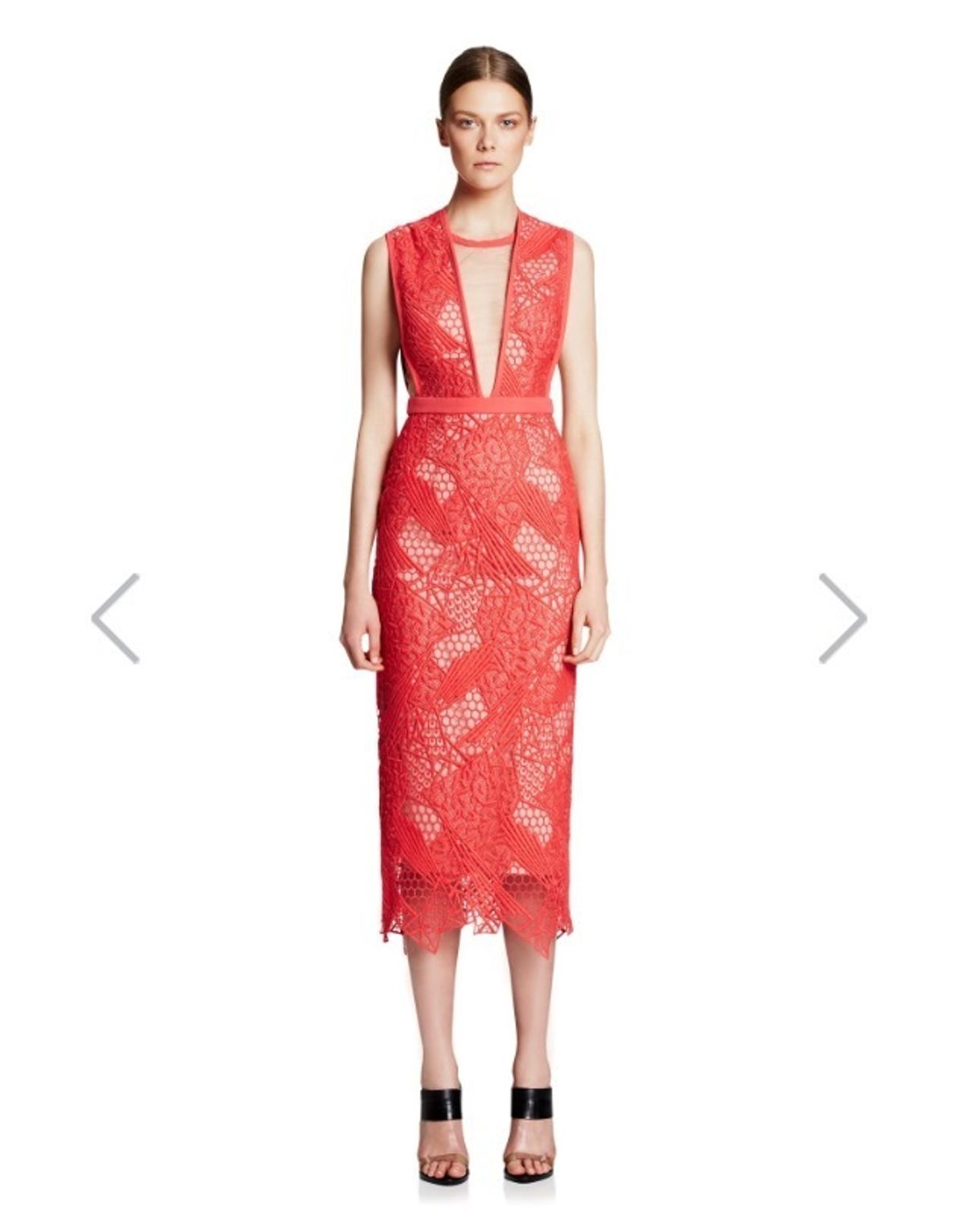 Manning Cartell Gallery Views Sheath Dress Sz 10 Red for rent on The Volte - main image