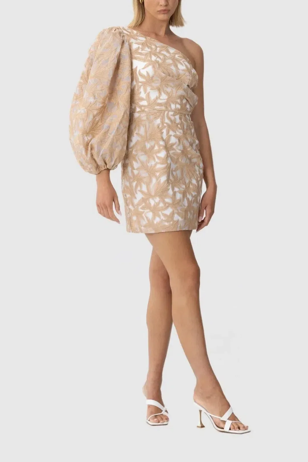 Keepsake the Label Parallel Mini Dress in Porcelain W Tan Size 12 for rent on The Volte - main image