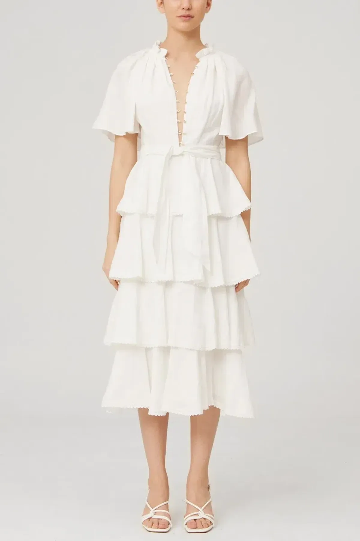 Keepsake the Label Current Midi Dress in Porcelain White Size 10 for rent on The Volte - main image