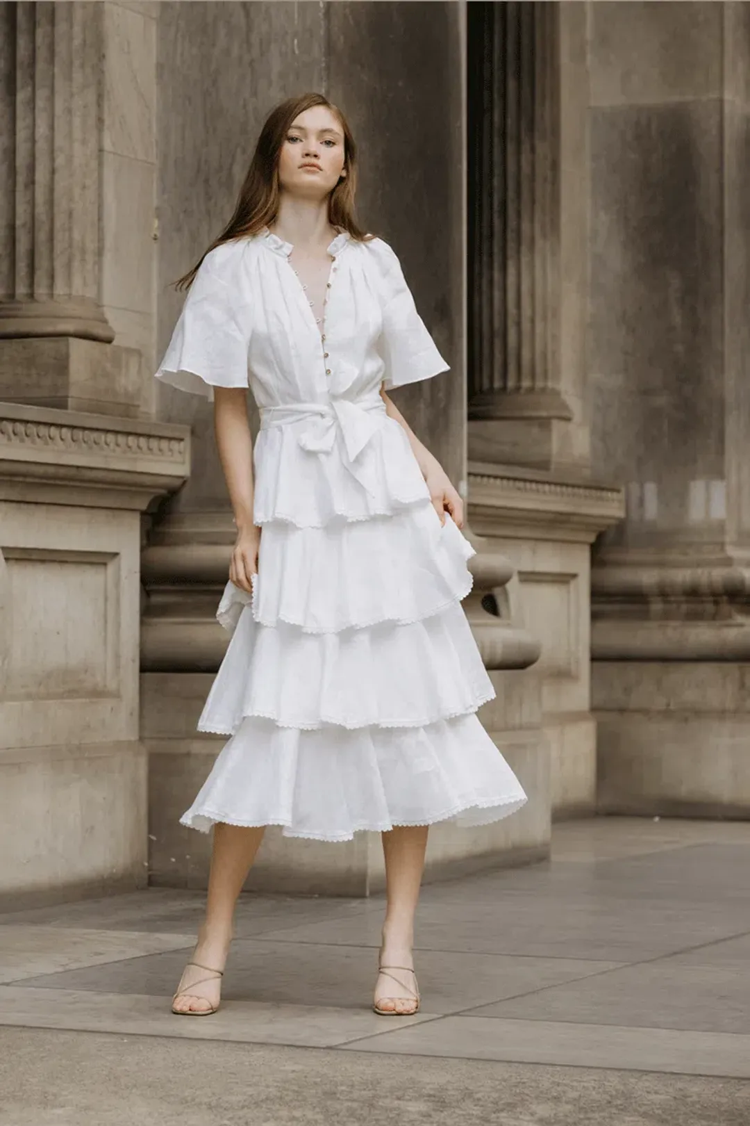 Keepsake the Label Current Midi Dress in Porcelain White Size 10 for rent on The Volte - main image