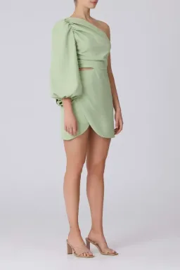 Keepsake the Label Tryst Mini Dress in Apple Green Size 12 for rent on The Volte - image 4