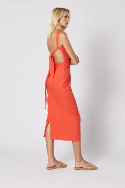 Winona Volt Tie Back Dress Orange Size 10 for rent on The Volte - image 3