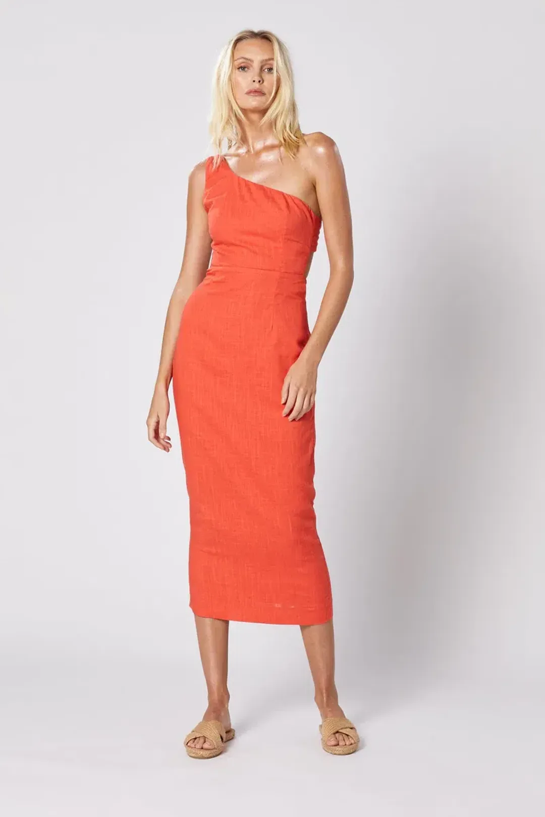 Winona Volt Tie Back Dress Orange Size 10 for rent on The Volte - main image