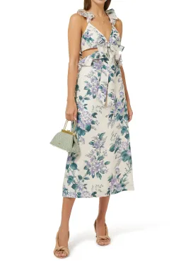 Zimmermann Cassia Ruffle Midi Dress Print Size 3 for rent on The Volte - image 3
