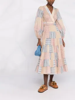 Zimmermann Andie Wrap Midi Dress Print Size 8 for rent on The Volte - image 1