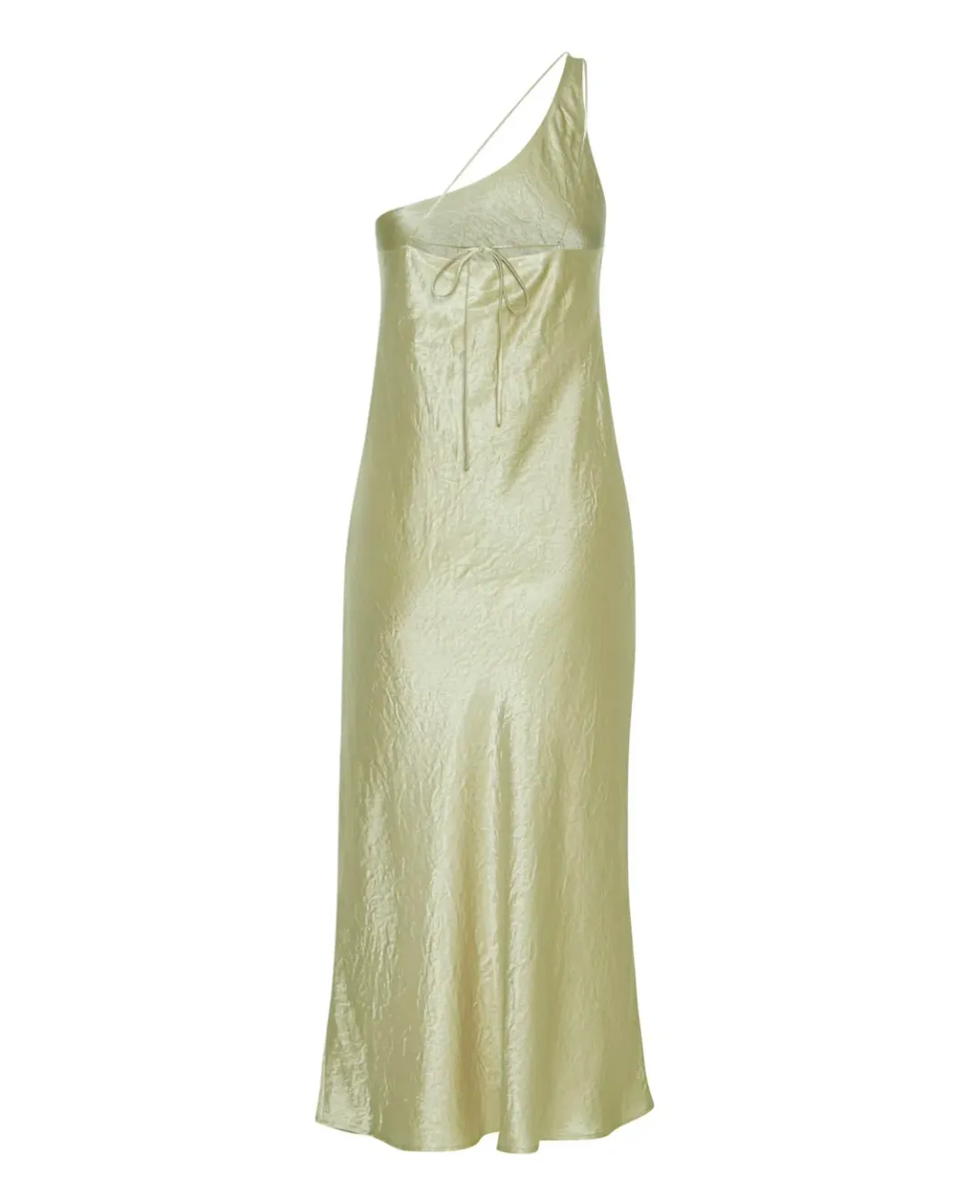 Third Form Crush Bias One Shoulder Midi Dress Apple Green Size 8 for rent on The Volte - main image