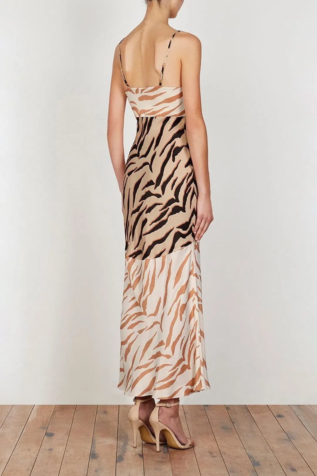 Shona Joy Olson Contrast Bias Slip Midi Dress Print Size 12 for rent on The Volte - main image