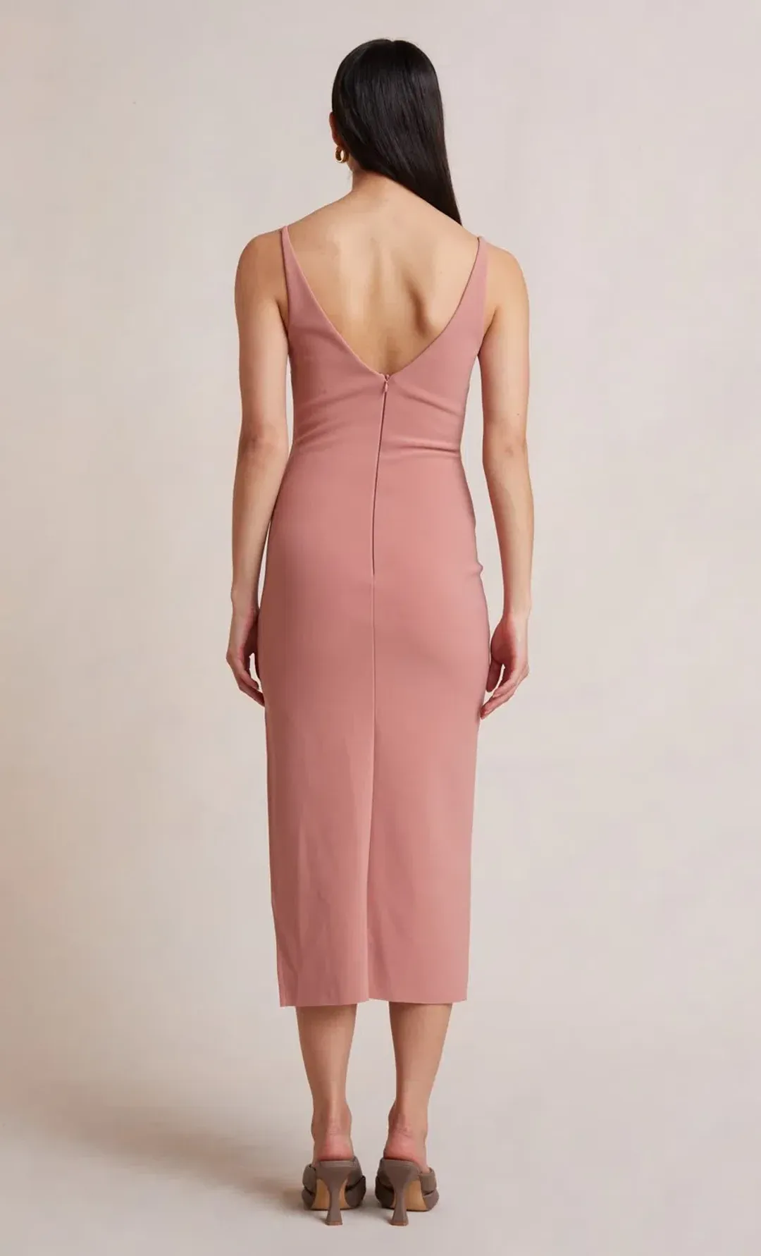 Bec & Bridge Livania Midi Dress Pink Size 6 for rent on The Volte - main image