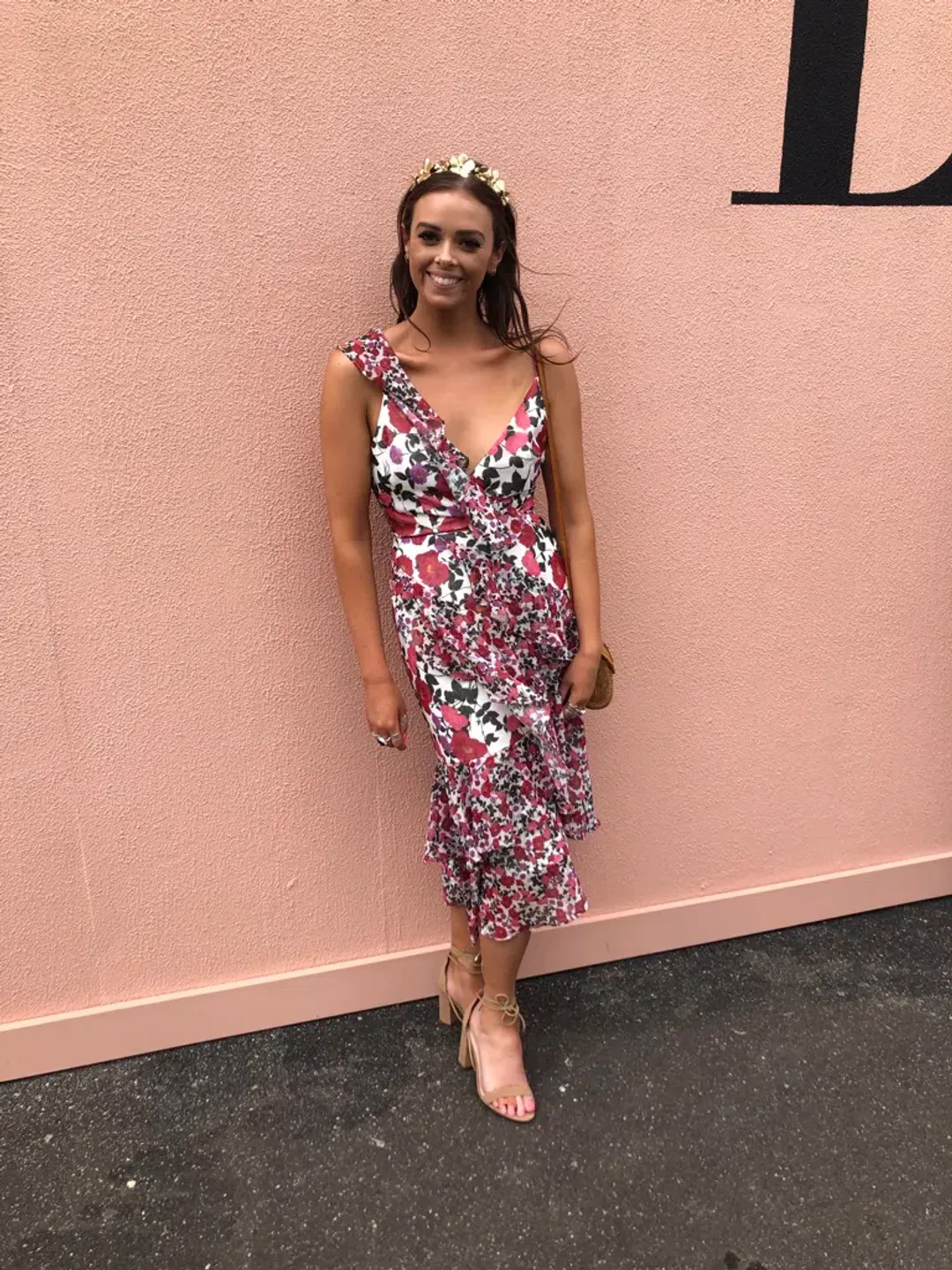 Keepsake the Label Waves Midi Dress Lilac Floral Print Size M/Au 8 for rent on The Volte - main image