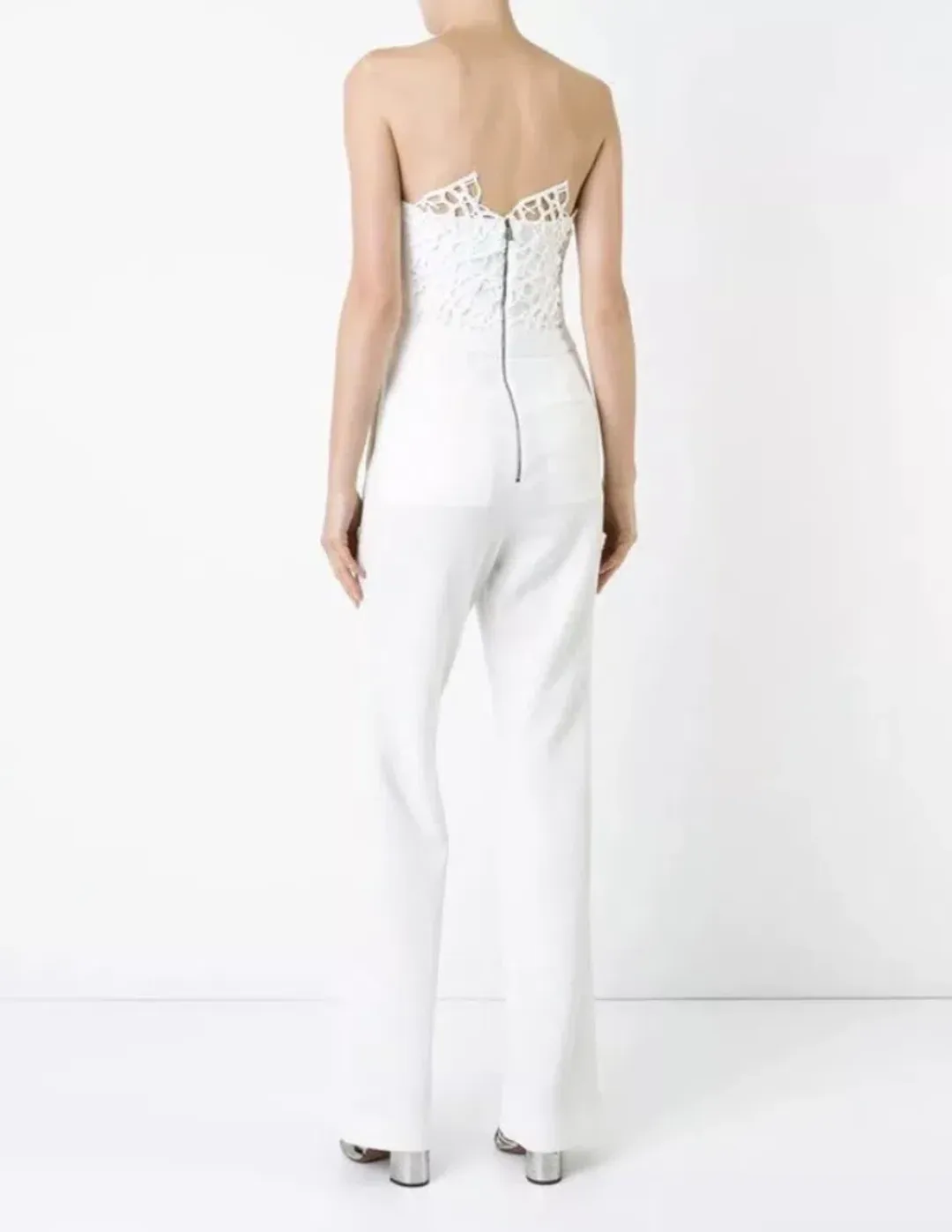 Rebecca Valance White Jumpsuit for rent on The Volte - main image
