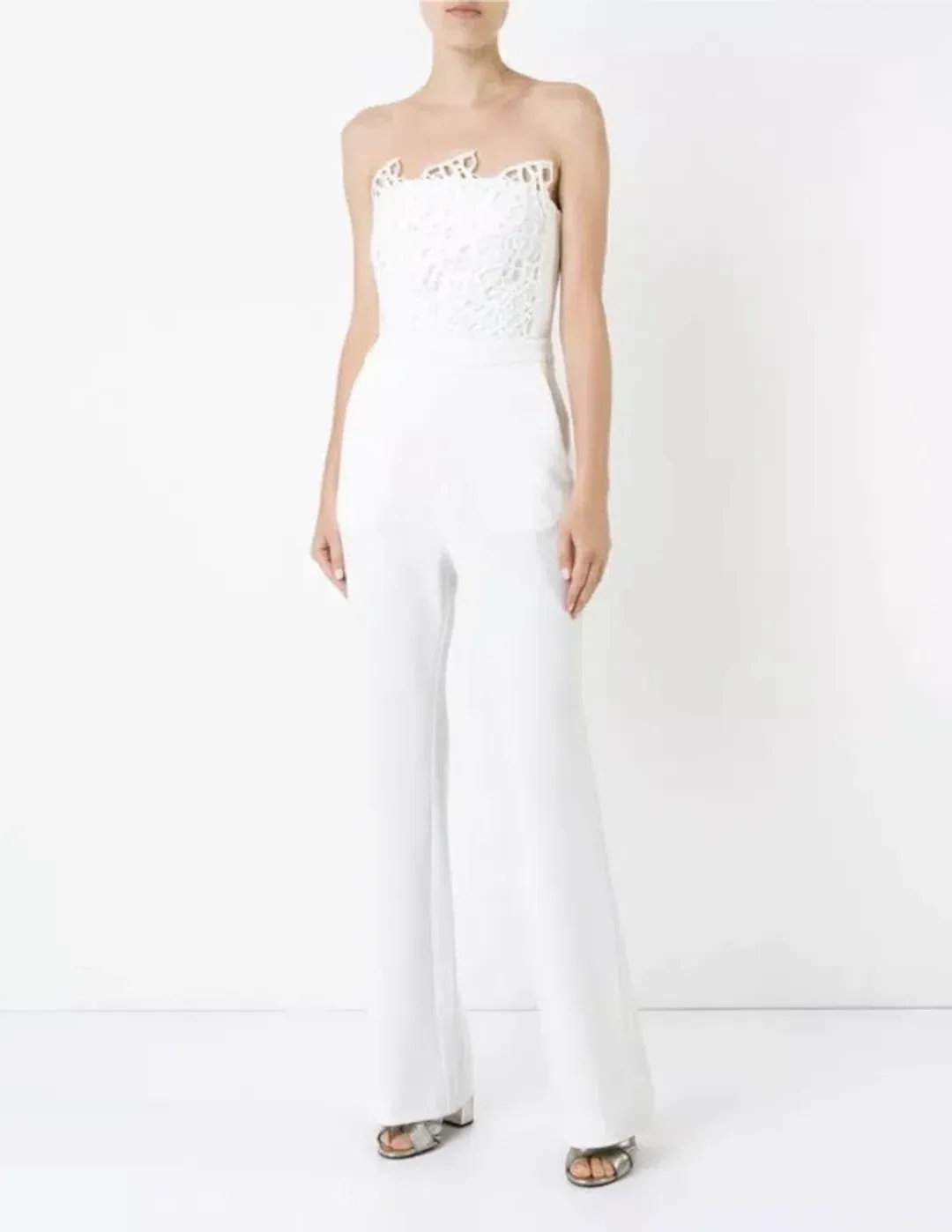 Rebecca Valance White Jumpsuit for rent on The Volte - main image