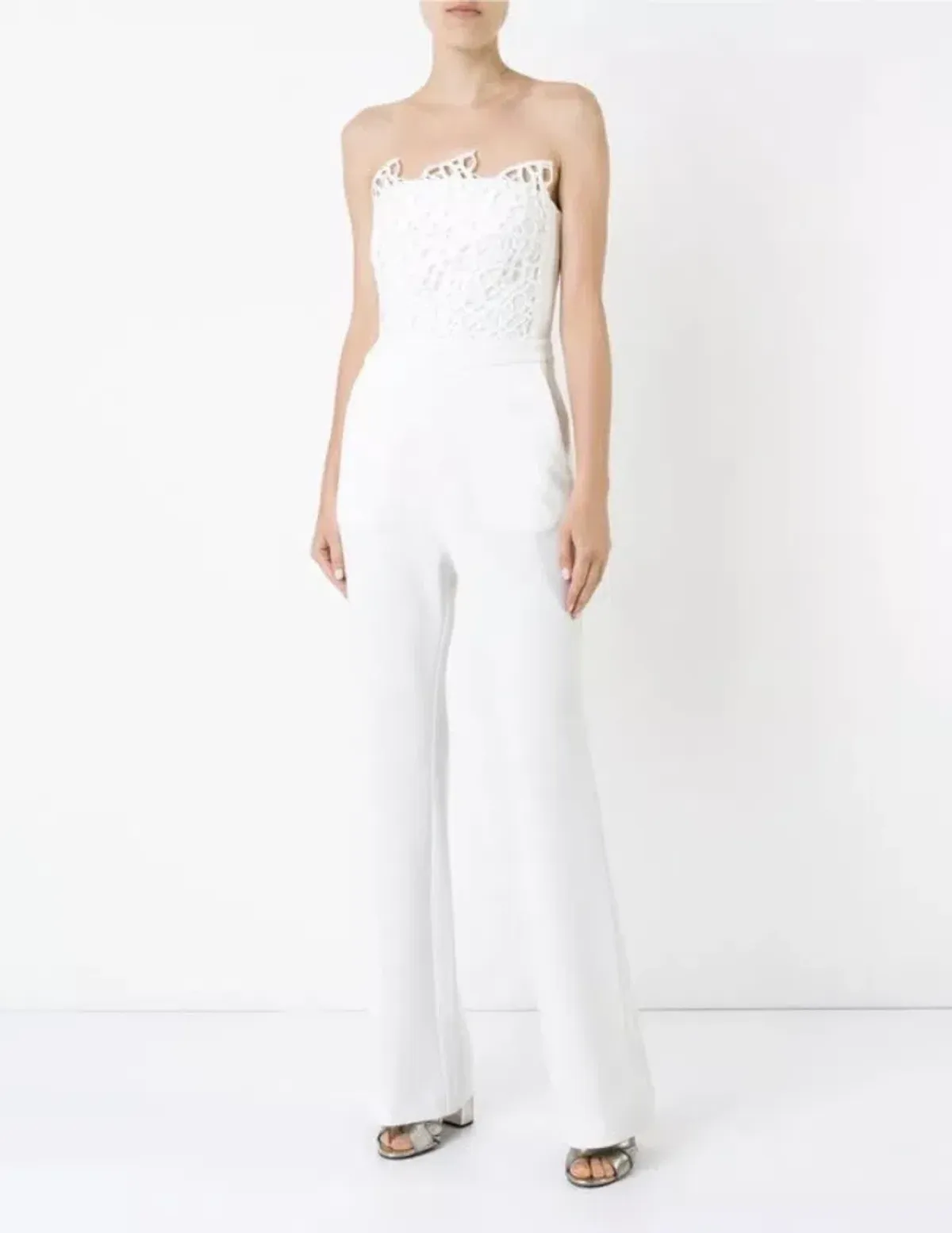 Rebecca Valance White Jumpsuit for rent on The Volte - main image