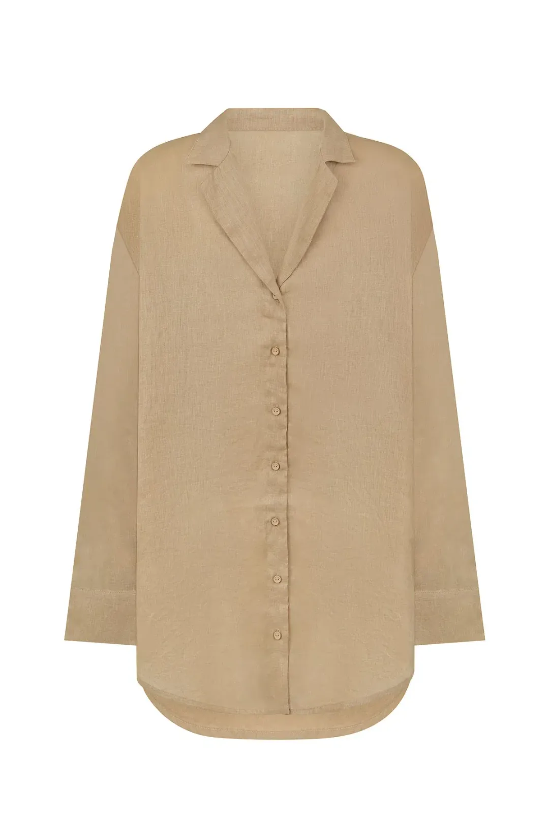 Zulu & Zephyr Linen Shirt Camel Brown Size 8 for rent on The Volte - main image