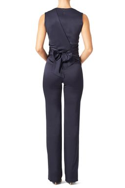 Galvan Satin Wrap Jumpsuit for rent on The Volte - image 3