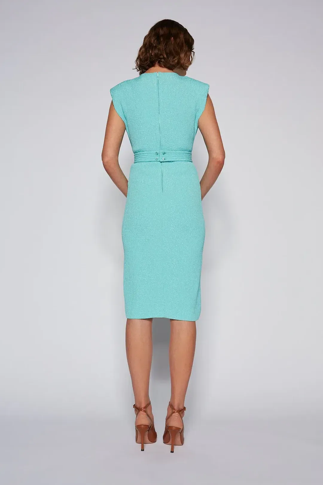 Scanlan Stretch Reptile Dress Mint Size 8  for rent on The Volte - main image